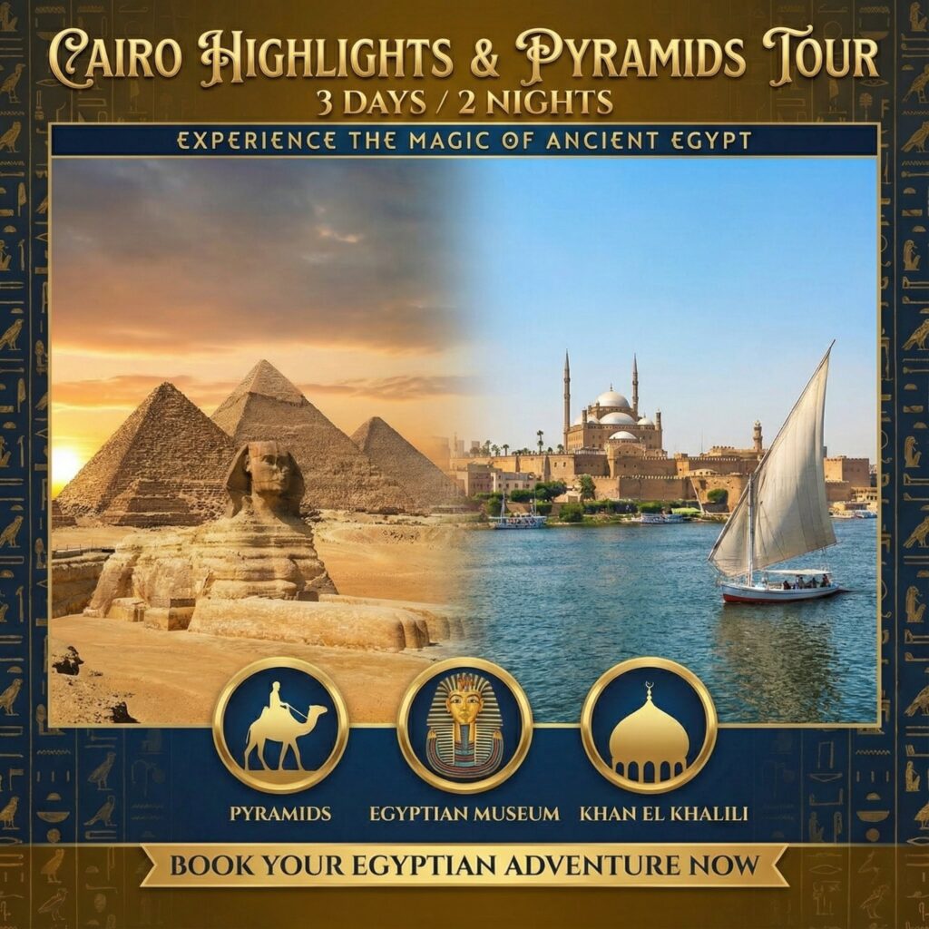 Cairo Highlights & Pyramids Tour 3 Days 2 Nights