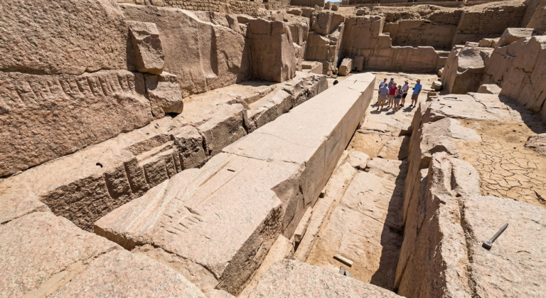 The Unfinished Obelisk in its granite quarry, Aswan