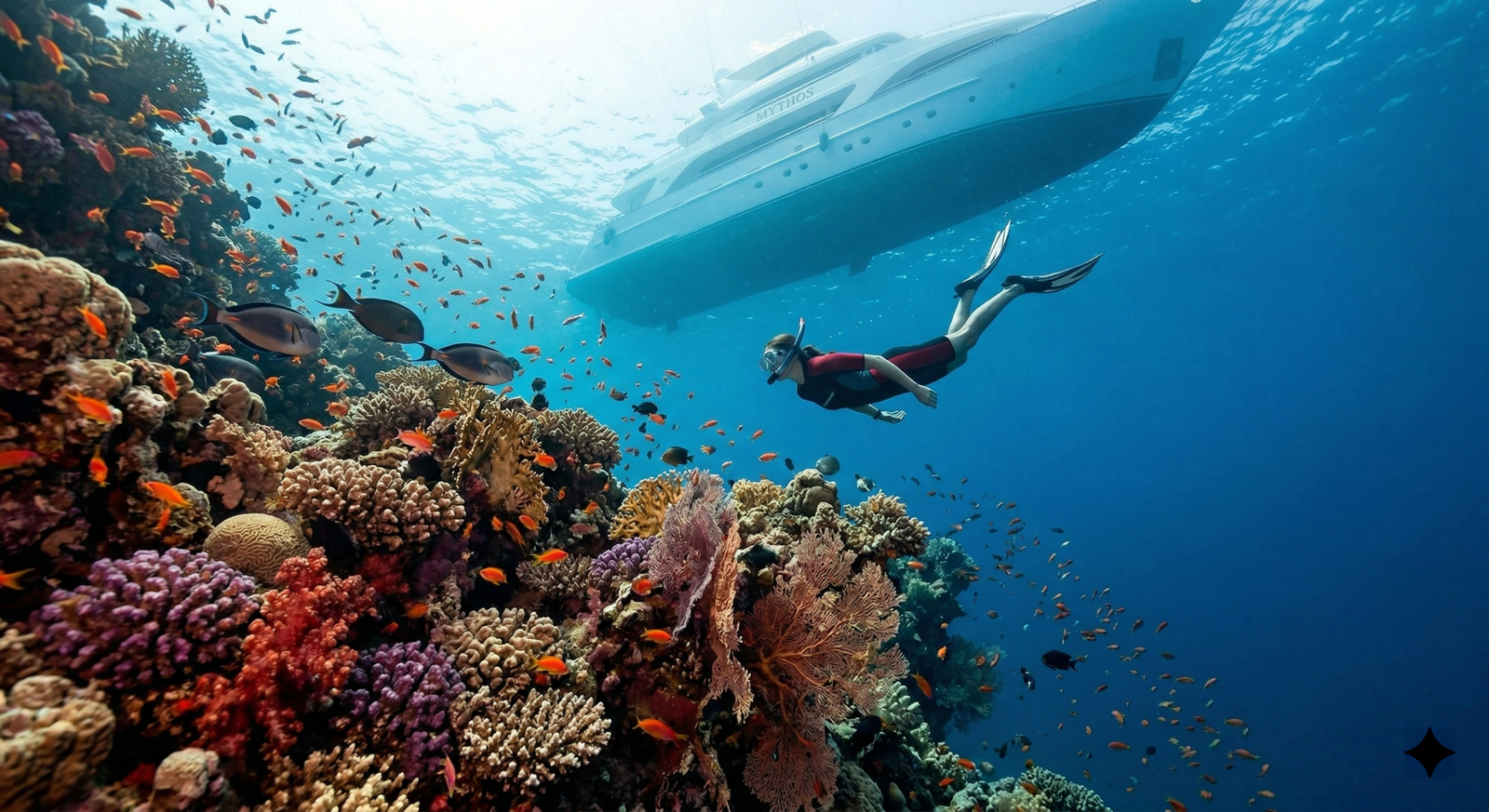 Coral reef at Ras Mohamed on a Sharm el-Sheikh diving and snorkelling trip