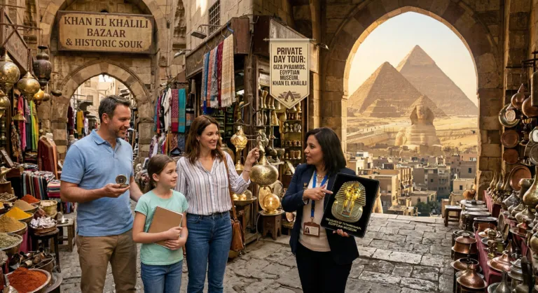 Private Day Tour to Giza Pyramids, Egyptian Museum & Khan El Khalili