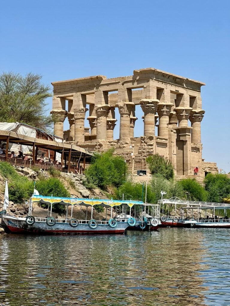 Kiosk of Trajan at Philae Temple seen from the water