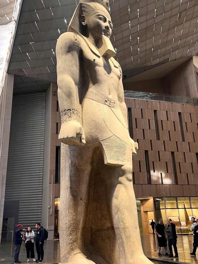 Colossal statue of Ramses II in the Grand Egyptian Museum