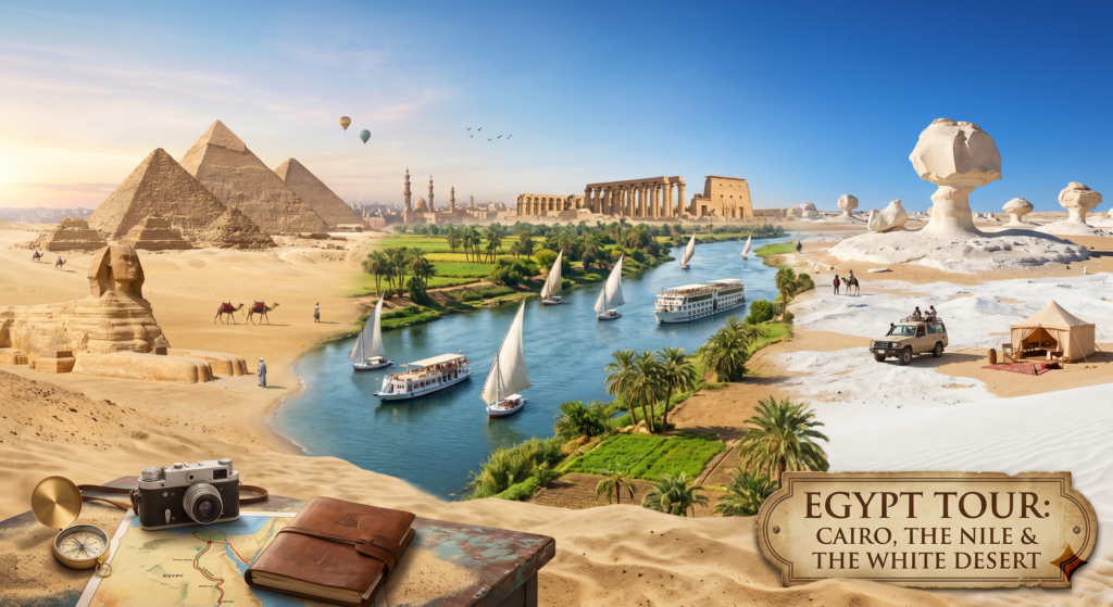 8-day Cairo Nile cruise and White Desert Egypt tour