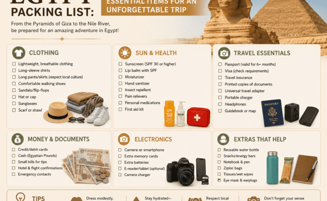 Egypt Packing List: Essential Items for an Unforgettable Trip