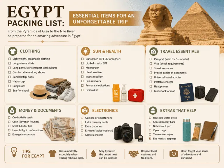 Egypt Packing List: Essential Items for an Unforgettable Trip