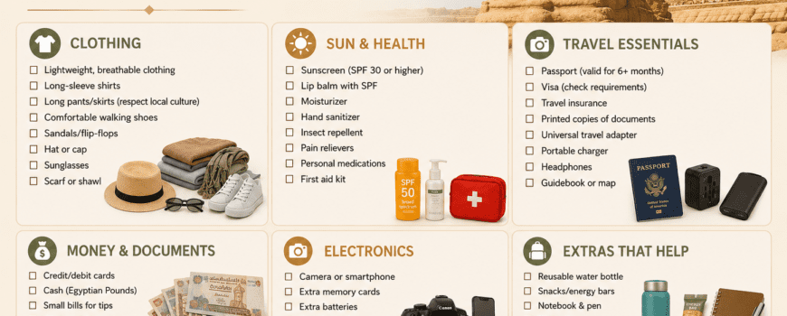 Egypt Packing List: Essential Items for an Unforgettable Trip