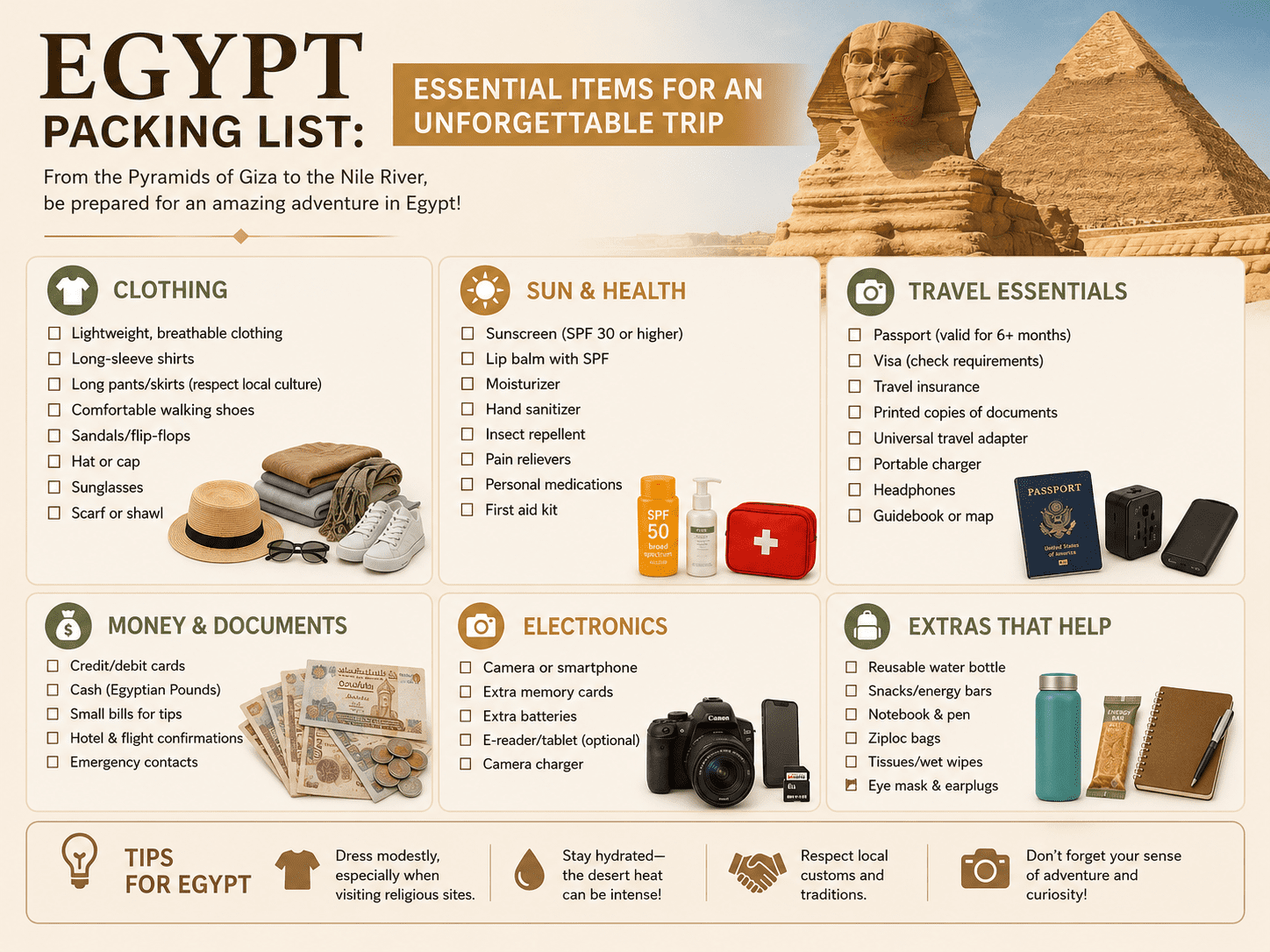 Egypt Packing List: Essential Items for an Unforgettable Trip