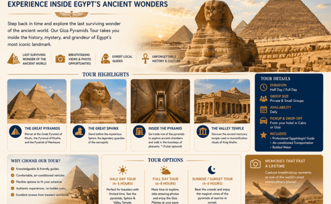 Giza Pyramids Tour Experience Inside Egypt's Ancient Wonders