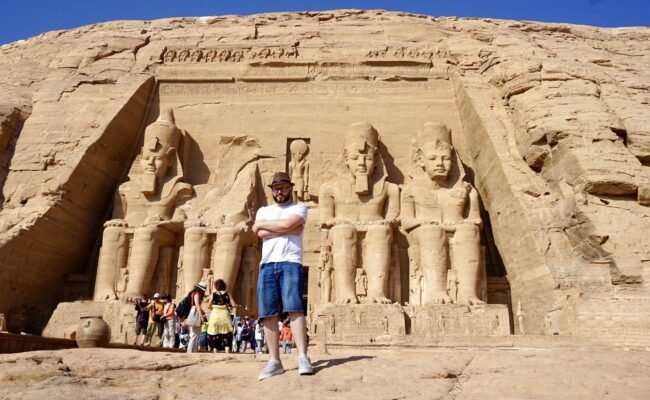 Nile cruise with Abu Simbel temples of Ramses II at sunrise Deluxe boat on the Nile cruise with Abu Simbel route Valley of the Kings visit on the Nile cruise with Abu Simbel