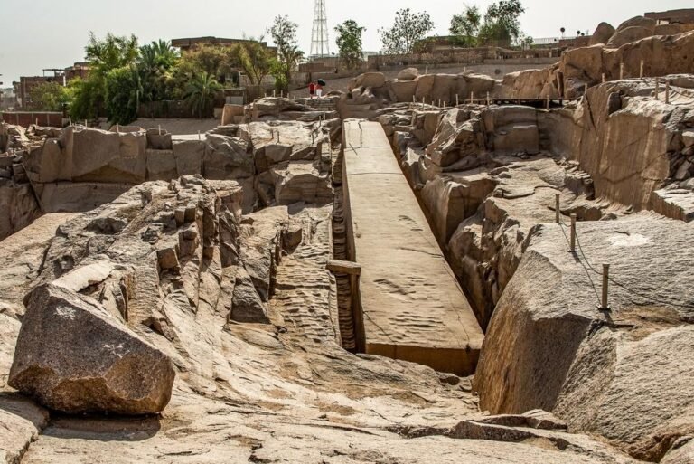 The Unfinished Obelisk in its granite quarry, Aswan
