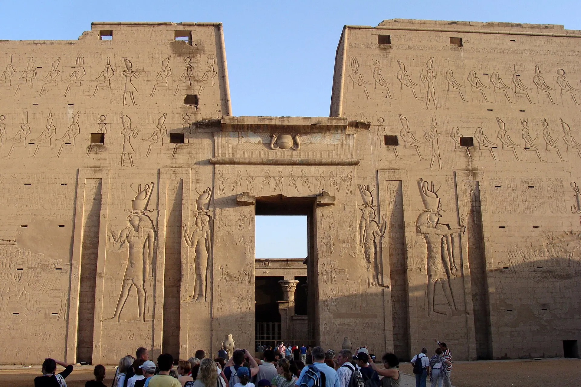 The great pylon of the Temple of Horus at Edfu