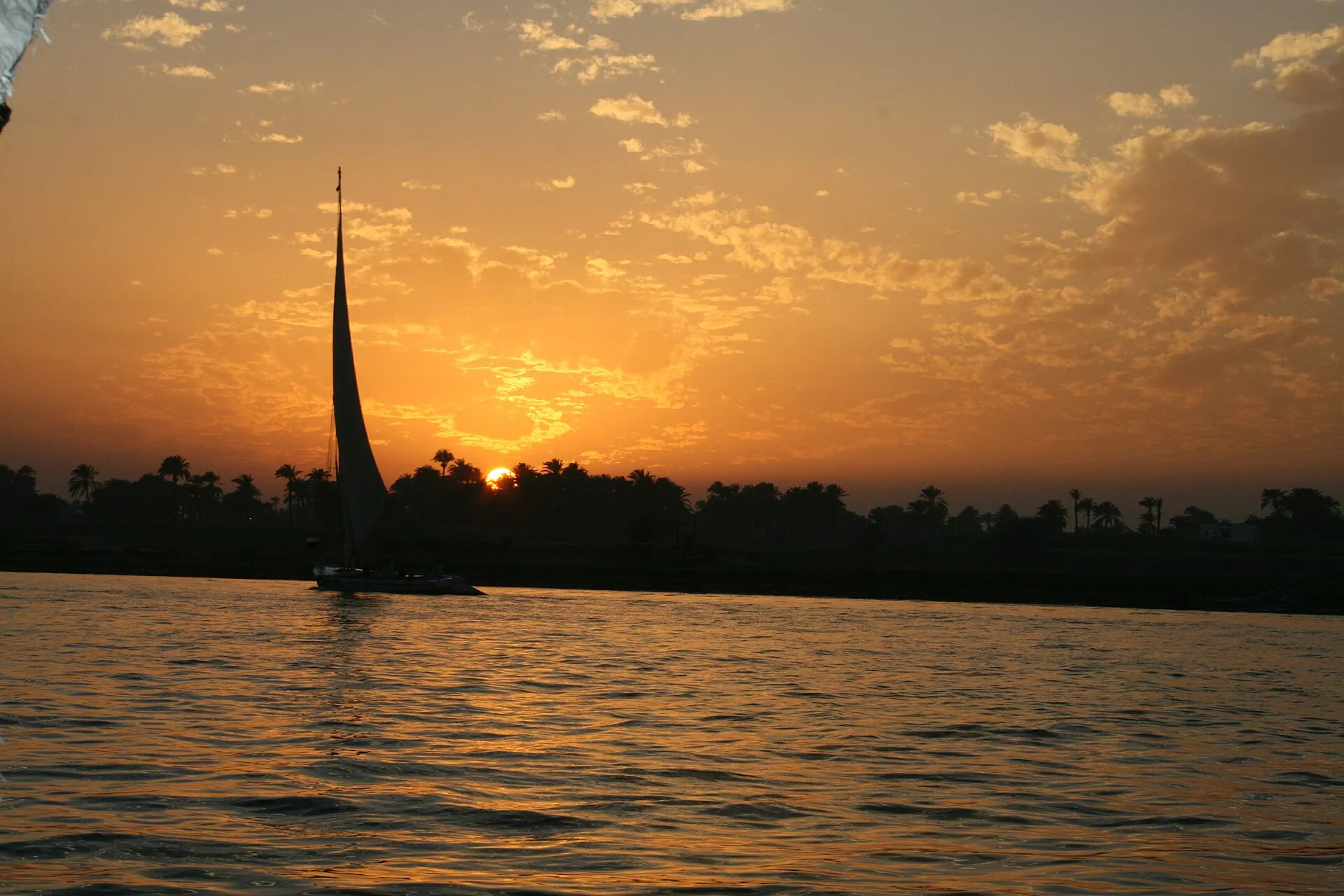 Felucca on the Nile at sunset, Luxor