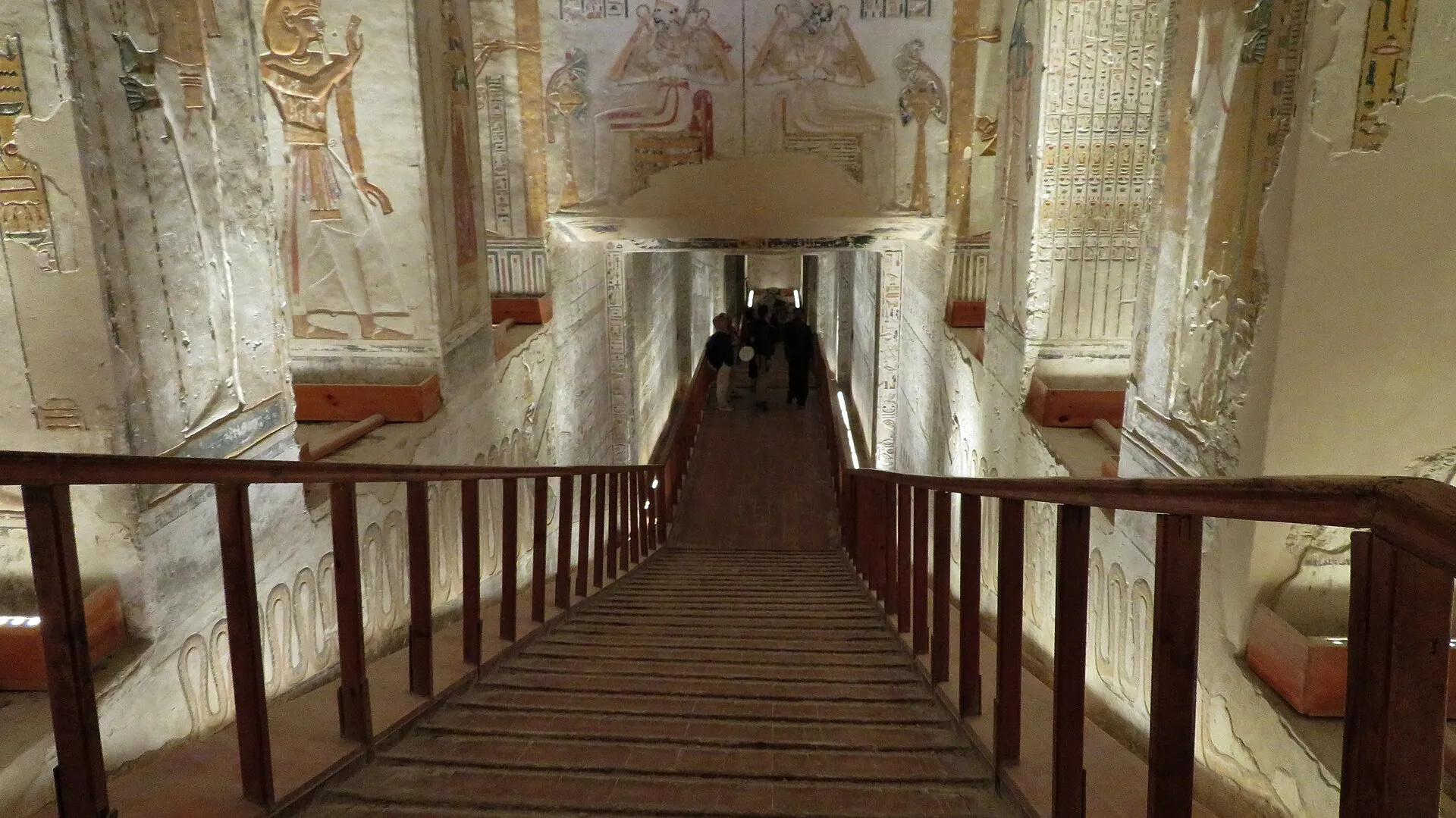 Stairway into a painted royal tomb, Valley of the Kings